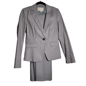 Banana Republic Factory 2-Piece Gray/White Pin Stripe Business Suit 2